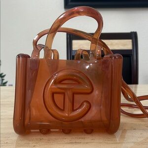 Telfar Mini Transparent Amber Tote